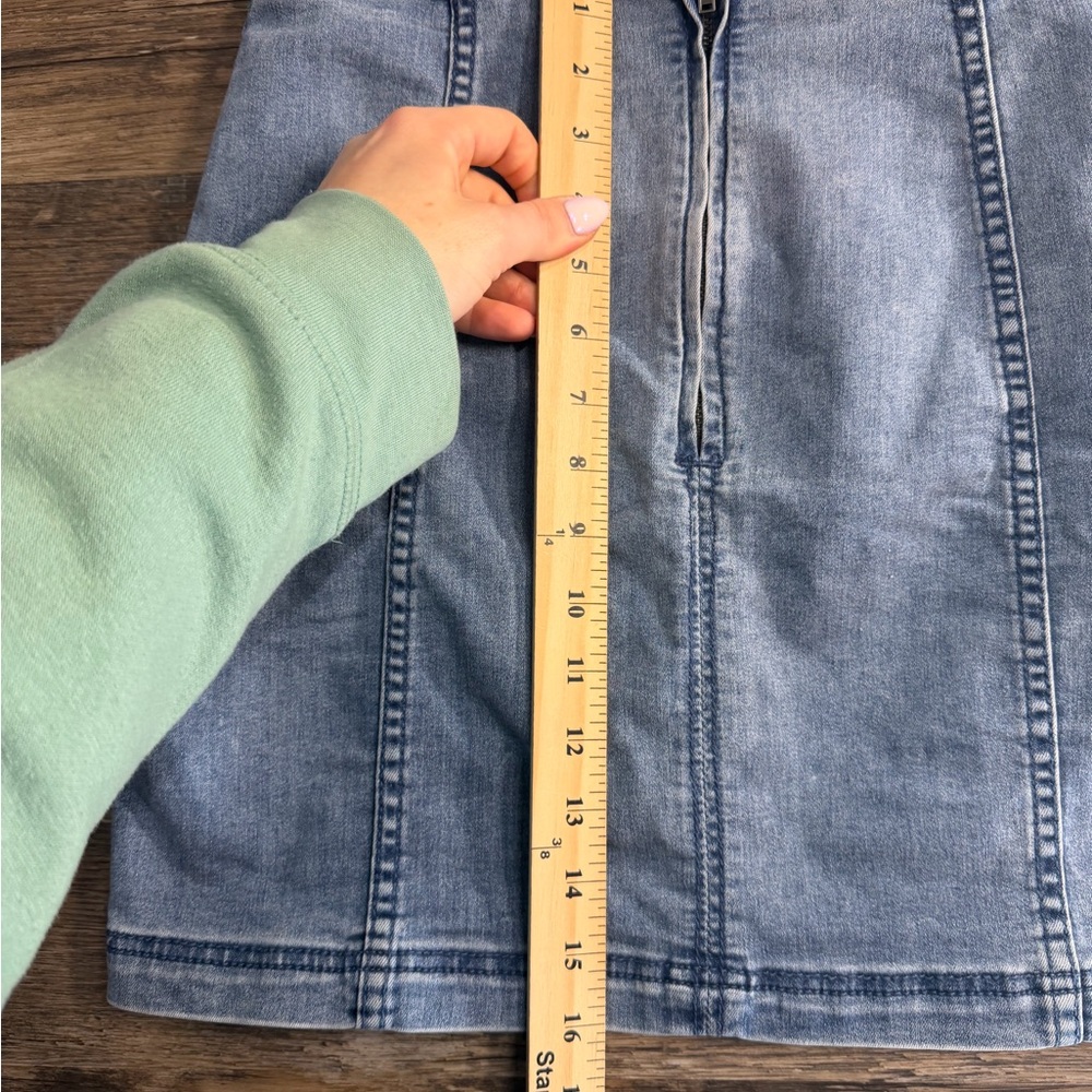 Free People Light Blue Denim Mini Skirt - Picture 4 of 6